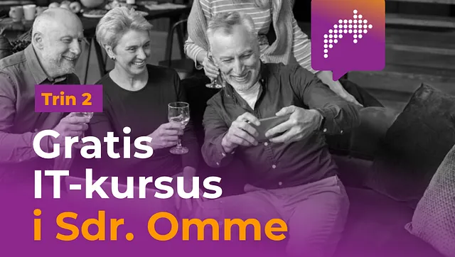 Reklame for gratis IT-kursus i Sdr. Omme
