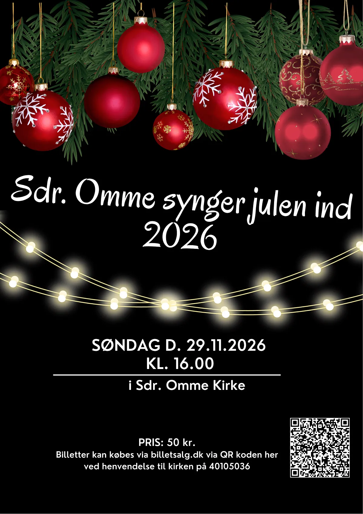Reklame for julekoncert 2026