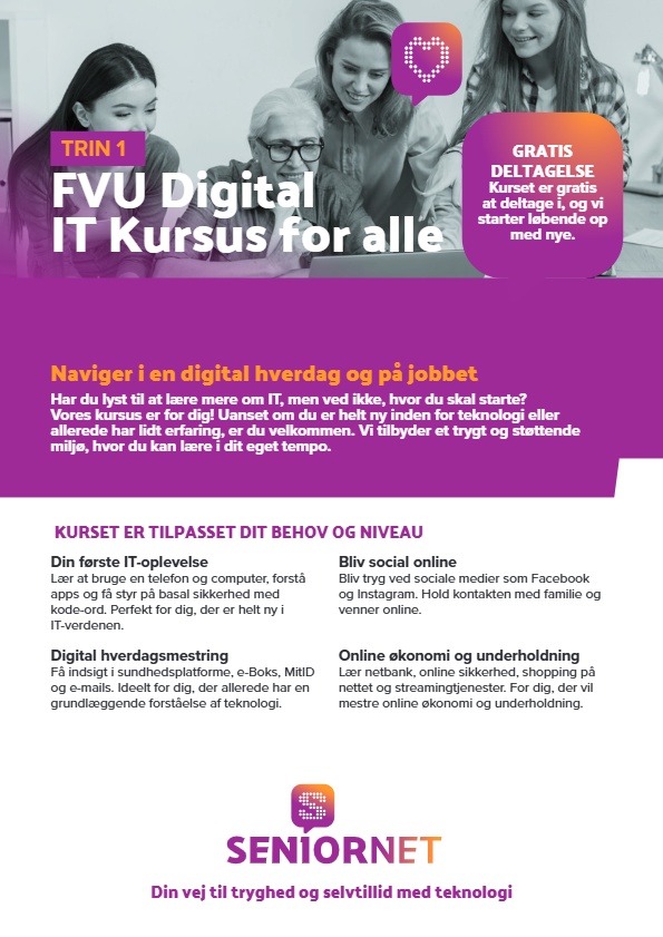 Reklame for Seniornets IT-kursus